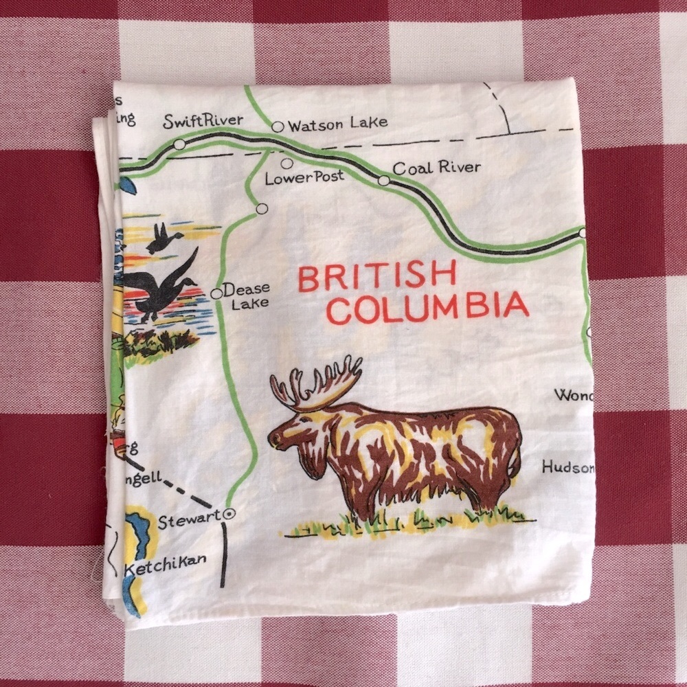 Vintage graphic tea towel